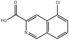 5-CHLOROISOQUINOLINE-3-CARBOXYLIC ACID, 1381949-77-4, 结构式