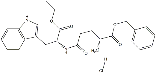 benzyl N5-((R)-1-ethoxy-3-(1H-indol-3-yl)-1-oxopropan-2-yl)-D-glutaminate hydrochloride, 1382325-86-1, 结构式