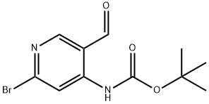 TERT-BUTYL (2-BROMO-5-FORMYLPYRIDIN-4-YL)CARBAMATE Structure