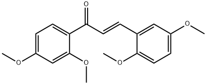 (2E)-1-(2,4-dimethoxyphenyl)-3-(2,5-dimethoxyphenyl)prop-2-en-1-one, 1383425-63-5, 结构式