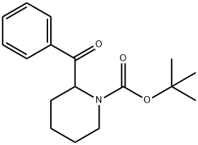 2-Benzoyl-piperidine-1-carboxylic acid tert-butyl ester 化学構造式