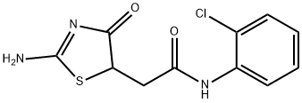 N-(2-chlorophenyl)-2-(2-imino-4-oxothiazolidin-5-yl)acetamide 结构式
