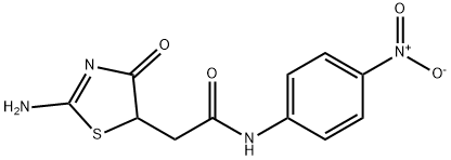 2-(2-imino-4-oxothiazolidin-5-yl)-N-(4-nitrophenyl)acetamide,138376-03-1,结构式