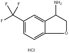 5-(TRIFLUOROMETHYL)-2,3-DIHYDROBENZOFURAN-3-AMINE HCL,1384264-50-9,结构式