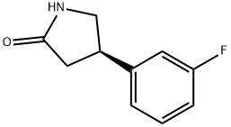 (R)-4-(3-FLUOROPHENYL)PYRROLIDIN-2-ONE 化学構造式