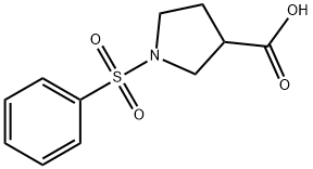 1-Benzenesulfonyl-pyrrolidine-3-carboxylic acid, 1384643-33-7, 结构式