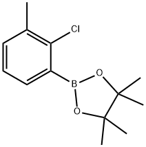 1,3,2-Dioxaborolane, 2-(2-chloro-3-methylphenyl)-4,4,5,5-tetramethyl- Structure