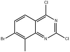 7-溴-2,4-二氯-8-甲基喹唑啉,1388056-03-8,结构式