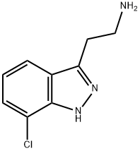 2-(7-Chloro-1H-indazol-3-yl)ethanamine 化学構造式