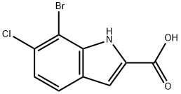 7-bromo-6-chloro-1H-indole-2-carboxylic acid Structure