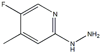 5-Fluoro-2-hydrazinyl-4-methylpyridine 化学構造式