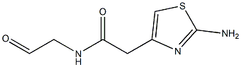 4-Thiazoleacetamide, 2-amino-N-(2-oxoethyl)- Structure