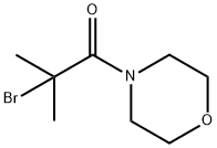 2-ブロモ-2-メチル-1-モルホリノプロパン-1-オン 化学構造式
