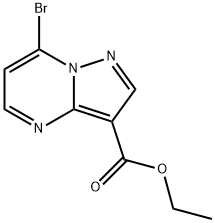 ETHYL 7-BROMOPYRAZOLO[1,5-A]PYRIMIDINE-3-CARBOXYLATE,1389302-26-4,结构式