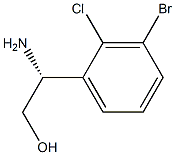 (R)-2-amino-2-(3-bromo-2-chlorophenyl)ethanol 化学構造式