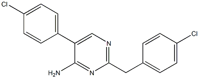 4-Pyrimidinamine, 5-(4-chlorophenyl)-2-[(4-chlorophenyl)methyl]- Structure