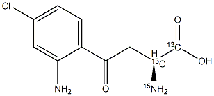 4-Chloro Kynurenine-13C2,15N Structure