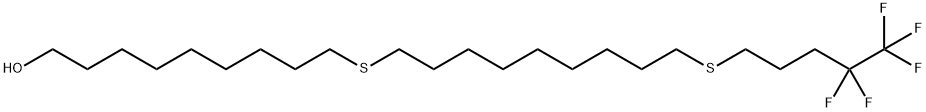 9-[9-(4,4,5,5,5-pentafluoropentylsulfanyl)nonylsulfanyl]nonan-1-ol Structure