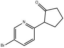 2-(5-Bromo-pyridin-2-yl)-cyclopentanone 结构式