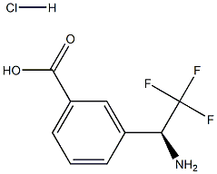 (S)-3-(1-アミノ-2,2,2-トリフルオロエチル)安息香酸塩酸塩 化学構造式