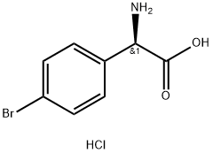 (R)-2-AMINO-2-(4-BROMOPHENYL)ACETIC ACID HCL Structure