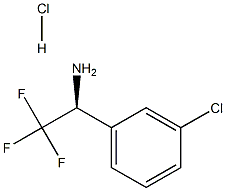 (S)-1-(3-氯苯基)-2,2,2-三氟乙烷-1-胺盐酸盐 结构式