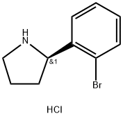 (R)-2-(2-溴苯基)吡咯烷盐酸盐, 1391485-18-9, 结构式