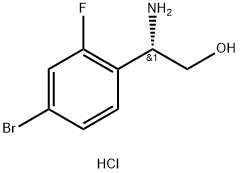 (2S)-2-AMINO-2-(4-BROMO-2-FLUOROPHENYL)ETHAN-1-OL HYDROCHLORIDE 化学構造式
