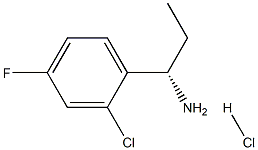 (1S)-1-(2-CHLORO-4-FLUOROPHENYL)PROPYLAMINE HYDROCHLORIDE,1391511-61-7,结构式