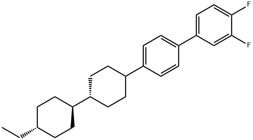 4'-[(反式,反式)-4'-乙基[1,1'-联环己烷]-4-基]-3,4-二氟-1,1'-联苯 结构式