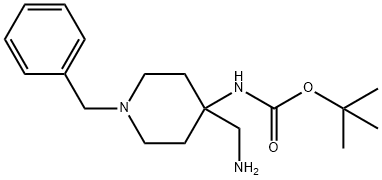 tert-butyl N-[4-(aminomethyl)-1-benzylpiperidin-4-yl]carbamate Structure