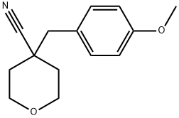 4-[(4-Methoxyphenyl)methyl]oxane-4-carbonitrile Structure