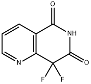 8,8-ジフルオロ-5,6,7,8-テトラヒドロ-1,6-ナフチリジン-5,7-ジオン 化学構造式
