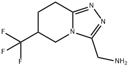 [6-(trifluoromethyl)-5H,6H,7H,8H-[1,2,4]triazolo[4,3-a]pyridin-3-yl]methanamine,1394116-51-8,结构式