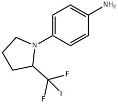 4-[2-(TRIFLUOROMETHYL)PYRROLIDIN-1-YL]ANILINE,1395031-65-8,结构式