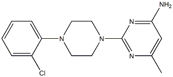 2-[4-(2-chlorophenyl)piperazin-1-yl]-6-methylpyrimidin-4-amine Structure