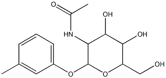 N-[4,5-dihydroxy-6-(hydroxymethyl)-2-(3-methylphenoxy)oxan-3-yl]acetamide 结构式