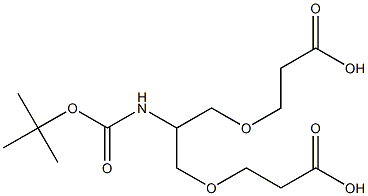 2-t-Butoxycarbonylamino-1,3-bis(carboxyethoxy)propane Struktur