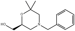 (S)-(4-BENZYL-6,6-DIMETHYLMORPHOLIN-2-YL)METHANOL 化学構造式