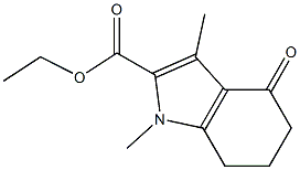 1H-Indole-2-carboxylicacid, 4,5,6,7-tetrahydro-1,3-dimethyl-4-oxo-, ethyl ester Struktur