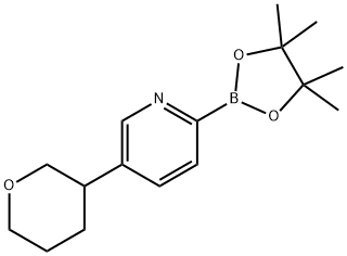 5-(Tetrahydropyran-3-yl)pyridine-2-boronic acid pinacol ester Structure