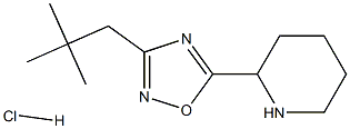 2-[3-(2,2-Dimethylpropyl)-1,2,4-oxadiazol-5-yl]piperidine hydrochloride Struktur