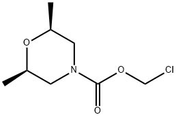 (2R,6S)-chloromethyl 2,6-dimethylmorpholine-4-carboxylate Structure