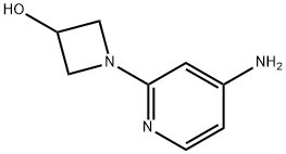 1-(4-aminopyridin-2-yl)azetidin-3-ol 化学構造式
