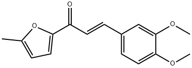 (2E)-3-(3,4-dimethoxyphenyl)-1-(5-methylfuran-2-yl)prop-2-en-1-one Struktur