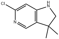 6-CHLORO-3,3-DIMETHYL-2,3-DIHYDRO-1H-PYRROLO[3,2-C]PYRIDINE 结构式