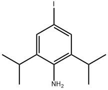 4-碘-2,6-双(1-甲基乙基)苯胺,140411-20-7,结构式