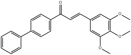 (2E)-1-{[1,1-biphenyl]-4-yl}-3-(3,4,5-trimethoxyphenyl)prop-2-en-1-one Structure