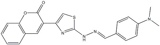 (E)-3-(2-(2-(4-(dimethylamino)benzylidene)hydrazinyl)thiazol-4-yl)-2H-chromen-2-one|