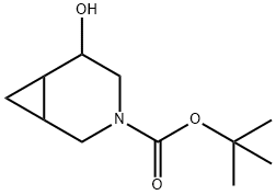 5-Hydroxy-3-aza-bicyclo[4.1.0]heptane-3-carboxylic acid tert-butyl ester Struktur